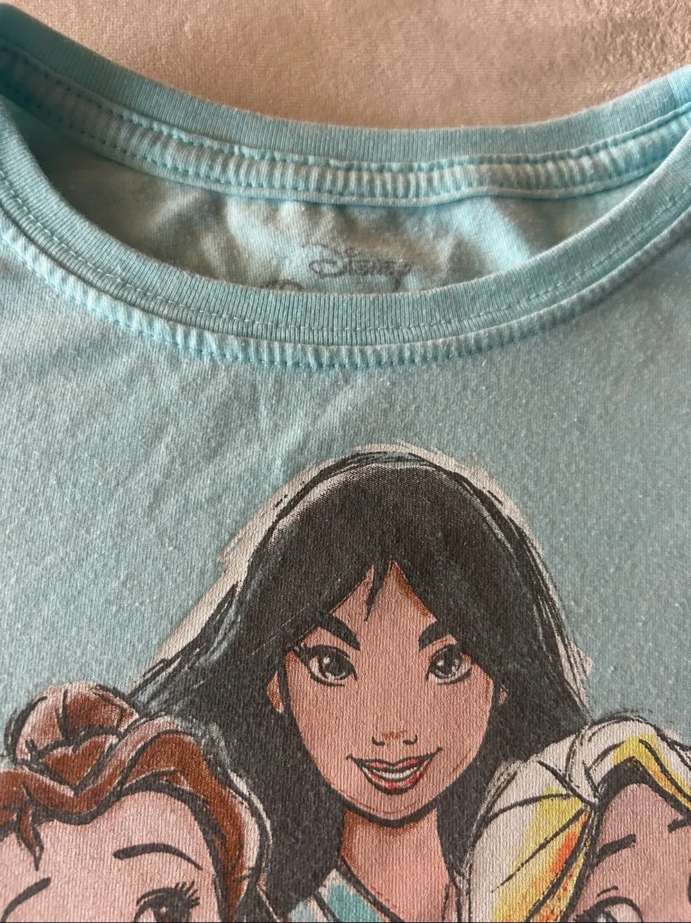 Disney Light Blue 'Forever Friends' Princess Graphic Tee